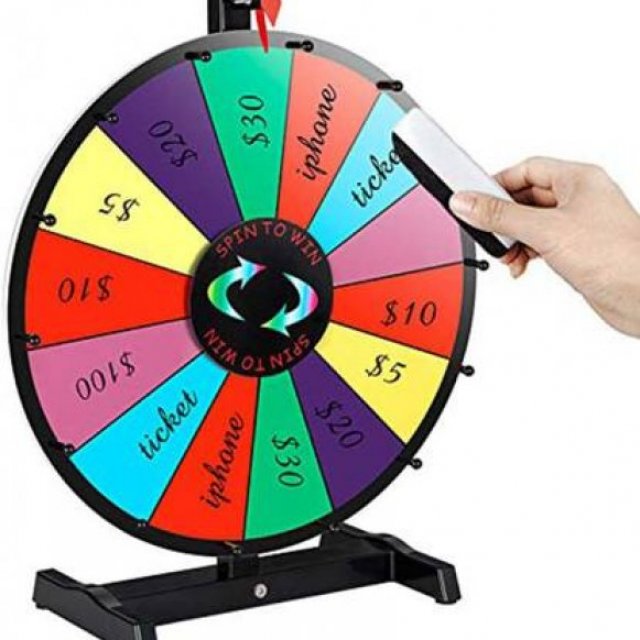 24" Spinning Prize Wheel carnival casino games spin contests shows