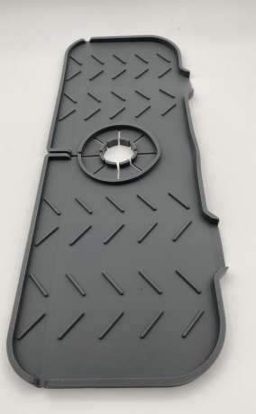 Silicone Sink Splash Guard Faucet Mat - Gray (4.7 x 5.7 in)