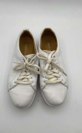 Cole Haan Women’s White Leather Lace-Up Sneakers