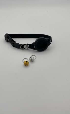 Adjustable Cat Collar with Bells & Retractable Tag Holder